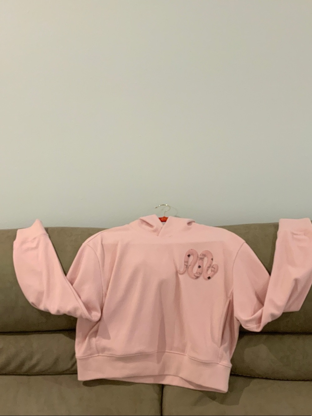 MCM Pale Pink Hooded Pullover Sweatshirt. NWT - Picture 2 of 10